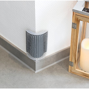 Masszázskefe a sarokba szereléshez 8 x 13 cm szürke Masszázskefe a sarokba szereléshez 8 x 13 cm szürke