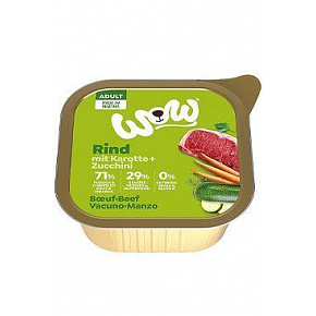 WOW Dog pástét Felnőtt marhahús sárgarépával 150g