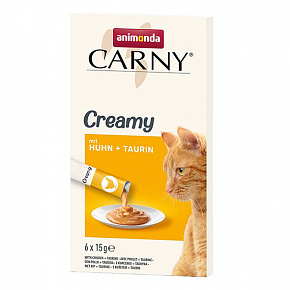 Animonda CARNY Creamy Chicken, krémes jutalomfalat, csirke taurinnal, 6 x 15 g