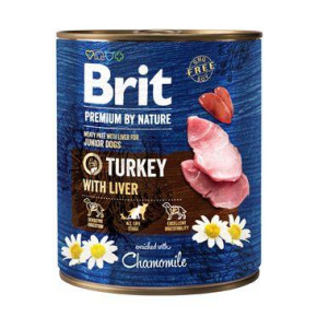 Brit Premium Dog by Nature konzerv pulyka és máj 800g