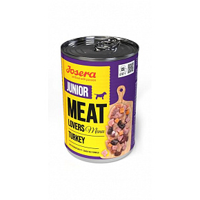 Josera konzerv Dog Meat Lovers Junior Menü Pulyka 400 g Josera konzerv Dog Meat Lovers Junior Menü Pulyka 400 g