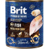 Brit Premium by Nature kutyaeledel halakkal és halbőrrel 6 x 800 g konzerv