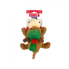 Kong Dog Holiday Cozie rénszarvas játék sípolóval, poliészter, M