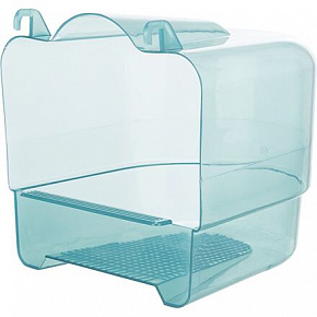 Műanyag fürdőszoba félkör alakú átlátszó 15x16x17 cm Műanyag fürdőszoba félkör alakú átlátszó 15x16x17 cm