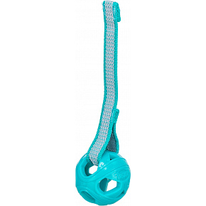Honeycomb Ball, légáteresztő labda szalaggal, 6 cm/23 cm, TPR, türkiz