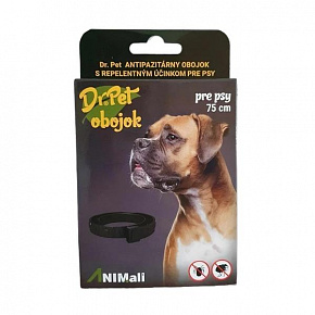 A nyakörvet dr.Pet for dogs 75 cm antiparazita Fehér, repellens hatású (kullancs- és bolhaelhárító nyakörv kutyáknak)