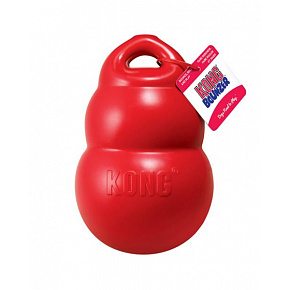 Játék Kong Dog Bounzer gránát markolattal, apportírozás, piros, gumi, L Játék Kong Dog Bounzer gránát markolattal, apportírozás, piros, gumi, L