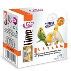 LOLOpets LIME narancssárga ásványi kő madaraknak 35 g