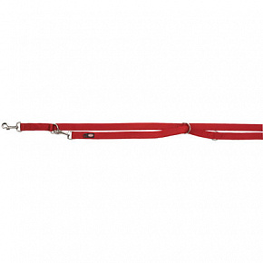 PREMIUM hosszabbítható dupla rétegű póráz - piros