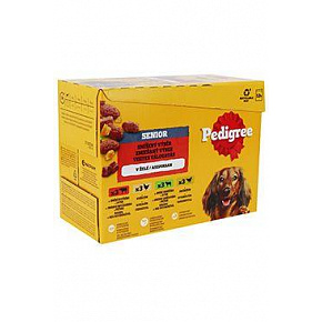 Pedigree tasak Senior hús.válogatás zselében 12x100g