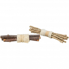 Rúd köteg készlet - természetes rágcsáló játék 10 x 3 cm, luffa/fa/tengeri fű, 2 db