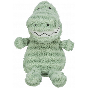 Krokodil, hangot adó plüss játék, 32 cm, zöld