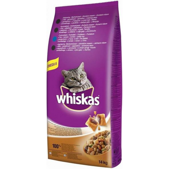 Mars WHISKAS Felnőtt macska tonhallal 14 kg