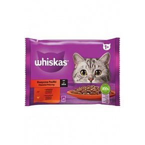 Whiskas tasak Klasszikus válogatás zöldségekkel. gyümölcslevek 4x85g Whiskas tasak Klasszikus válogatás zöldségekkel. gyümölcslevek 4x85g