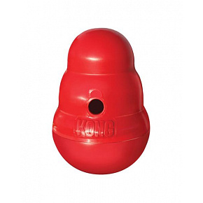 Kong Dog Wobbler játék, újratölthető, piros, műanyag, S Kong Dog Wobbler játék, újratölthető, piros, műanyag, S