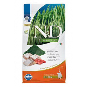 Farmina N&D macska SPIRULINA (GF) kölyökmacska, hering 1,5 kg