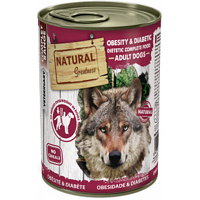 Natural Greatness OBESITY CONTROL, állatorvosi diéta, kutyakonzerv 400g