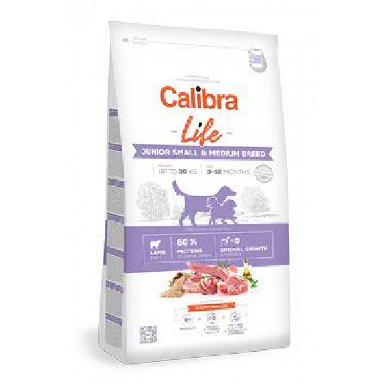 Calibra Dog Life Junior Junior kis és közepes fajtájú bárány 12kg