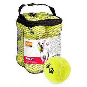 Játék kutya teniszlabda 12db 6cm sárga KAR