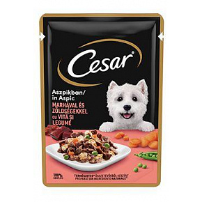 Cesar Tasty tasak marhahússal és zöldségekkel zselében 100g