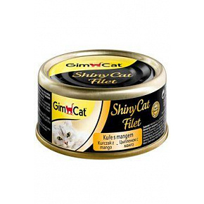GimCat ShinyCat konz. csirkefilé mangóval 70g