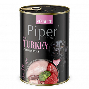 NEW PIPER pulykával és brokkolival, konzerv kutyáknak 400 g