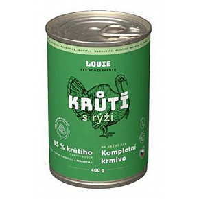 Louie Dog konz. Pulyka rizzsel és prebiotikumokkal 400g Louie Dog konz. Pulyka rizzsel és prebiotikumokkal 400g