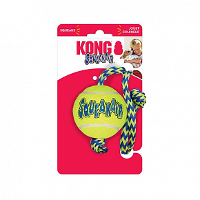 Kong Dog SqueakAir Ball Játék Zsinórral és Sípolóval M Vulkanizált Gumi