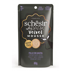 Schesir Cat pocket After Dark Velv.Mousse csirke/kachn80g