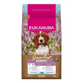 Eukanuba Dog GF Puppy Small&Medium gazdag Oc.Hal 3kg