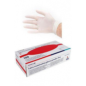 A kesztyű nem jó.magasabb.CVET latex L/100db púder nélkül, fehér