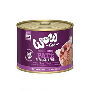 WOW Macska konz. Senior Paté baromfival és kacsával 200g
