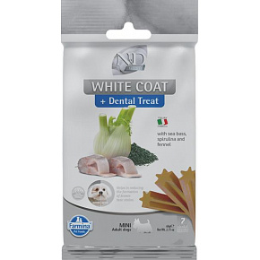 Farmina ND White Dog Sea Bass Fenn Rice Spiru Adult Mini 60g jutalomfalat