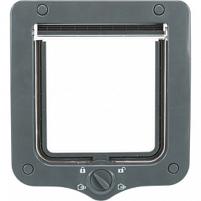 Átjáróajtó macskának, 4 irányú, 20x22cm, szürke Átjáróajtó macskának, 4 irányú, 20x22cm, szürke