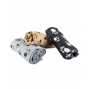 Takaró DUVO+ gyapjú 100x70x2cm, vegyes színű, mancsmintás takaró