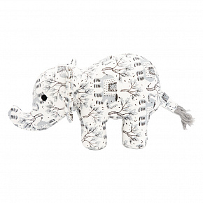 Elefánt 23 cm, erős szövet kutyajáték, fehér nyomtatott mintával, HipHop Dog Elefánt 23 cm, erős szövet kutyajáték, fehér nyomtatott mintával, HipHop Dog