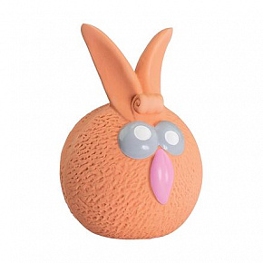 Narancssárga nyúl labda hanggal 5 cm, latex, HipHop Dog Narancssárga nyúl labda hanggal 5 cm, latex, HipHop Dog