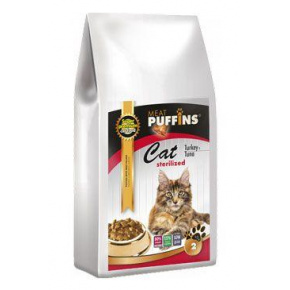 Puffins Cat Sterilizált pulyka és tonhal 2kg