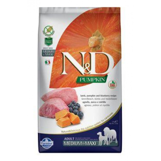 N&D Pumpkin DOG Adult M/L lamb & blueberry 12kg