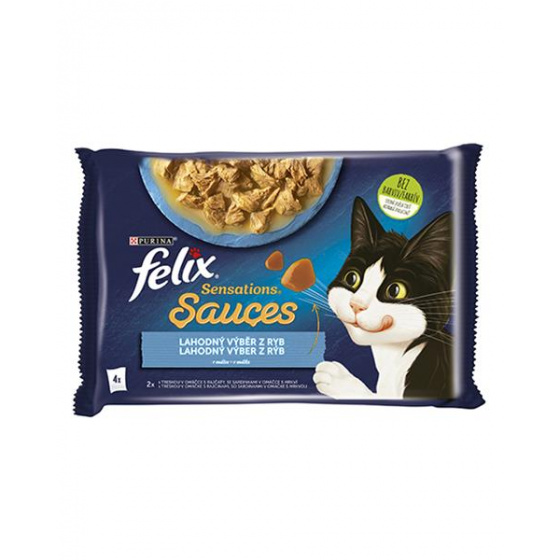 Nestlé FELIX Sensations macska Multipack tőkehal és szardínia kapszula 4x85 g