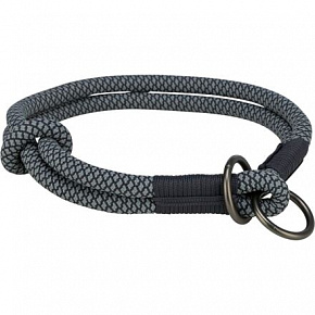 Soft Rope félig fojtó nyakörv, fekete/szürke Soft Rope félig fojtó nyakörv, fekete/szürke