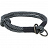 Soft Rope félig fojtó nyakörv, fekete/szürke