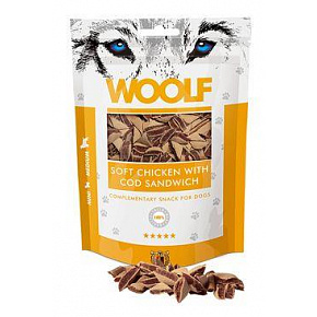 WOOLF Classic származás. Puha csirke tőkehalas szendvics 100g WOOLF Classic származás. Puha csirke tőkehalas szendvics 100g