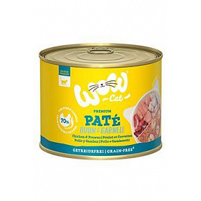 WOW Macska konz. Adult Paté csirke garnélával 200g