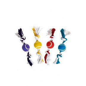 Játékkutya Teniszlabda kötélen 30cm KAR