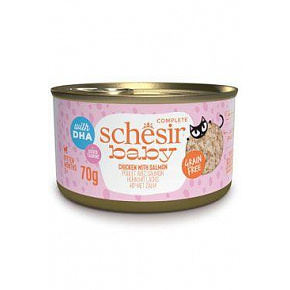 Schesir Cat Cons. Kitten Wholefood csirke/lazac 70g