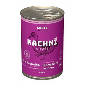 Louie Dog konz. Kacsa rizzsel és prebiotikumokkal 400g