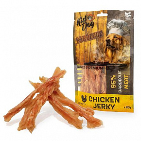 KIDDOG SUPER PREMIUM csirkemell Barbecue, csavart csíkok 80 g
