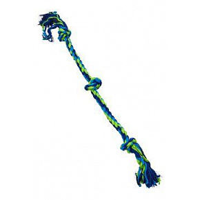 Játékkutya BUSTER Dent.Kötél 3 csomó kék/lime.91cm XL