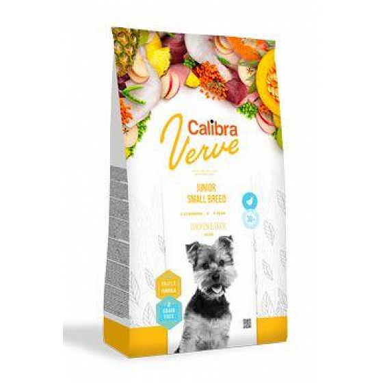 Calibra Dog Verve GF Junior Junior Small Csirke és kacsa 1,2kg